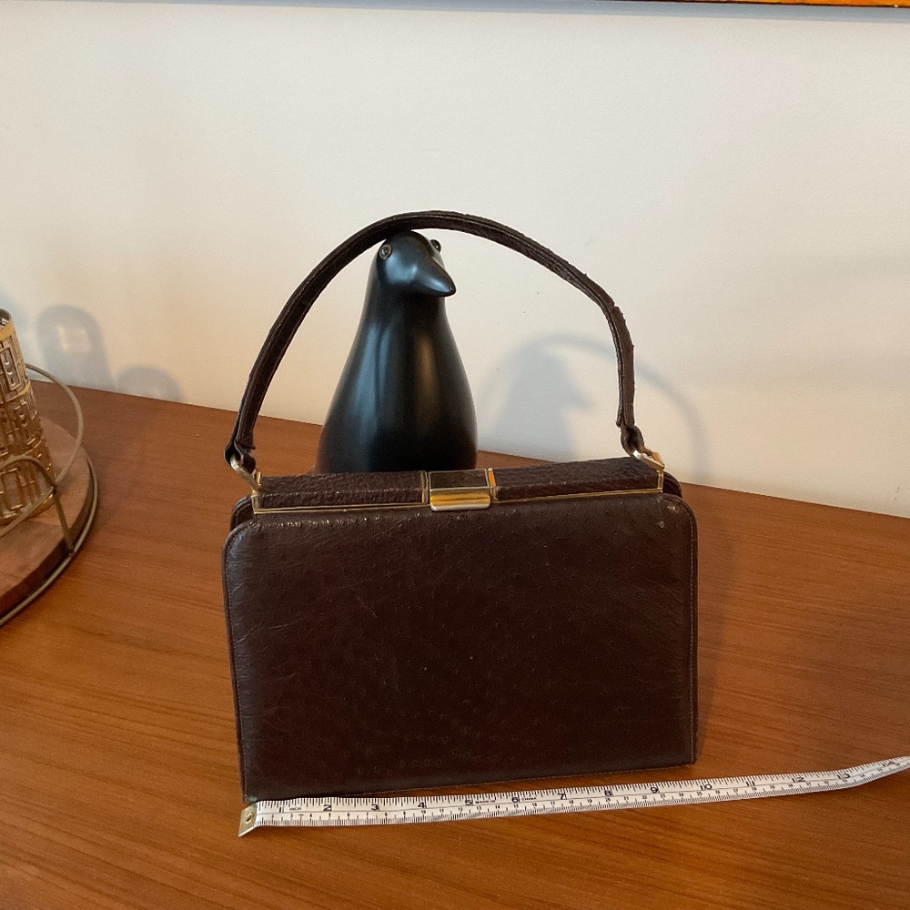 Vintage (Ostrich?) Brown Handbag